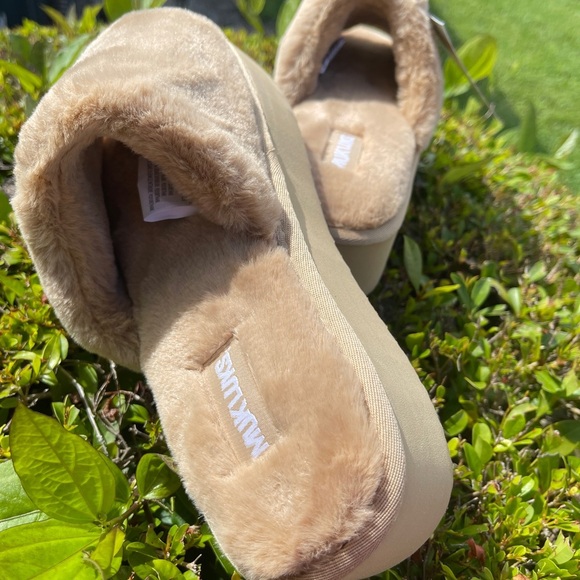 MUK LUKS Kirstey Slide In Irish Cream Med 7-8 - Picture 6 of 12